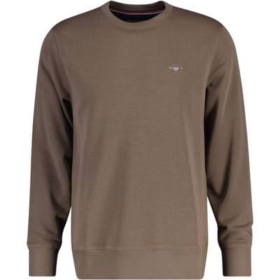 Gant Trui Shield C-Neck Sweat Faded Taupe / male