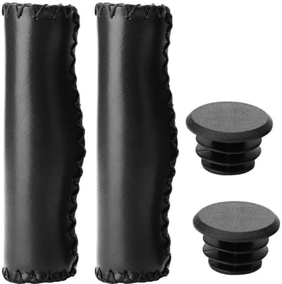 Allecto - Mountain Bike Handlebar Grips - Fietshandvatten - Ergonomisch Comfort - Zwart - Antislip Grip - Geschikt voor 22mm Stuur - Ideaal voor Fi...