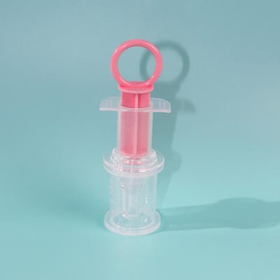 Baby Speen Voeder, Baby Vloeibare Medicatie Dispenser, Anti-verstikking Siliconen Naald Voeder Water Voeder, Met Meetbeker 20ml roze