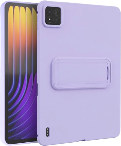 Avizar Hoesje Geschikt Voor Xiaomi Pad 7 / Pad 7 Pro Bimateriaal met Versterkte Hoeken en Standaard, Lichtpaars