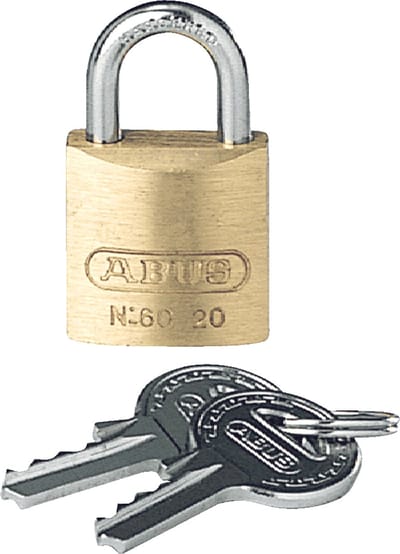 ABUS 60 gelijksluitend hangslot met 2 sleutels 60/20