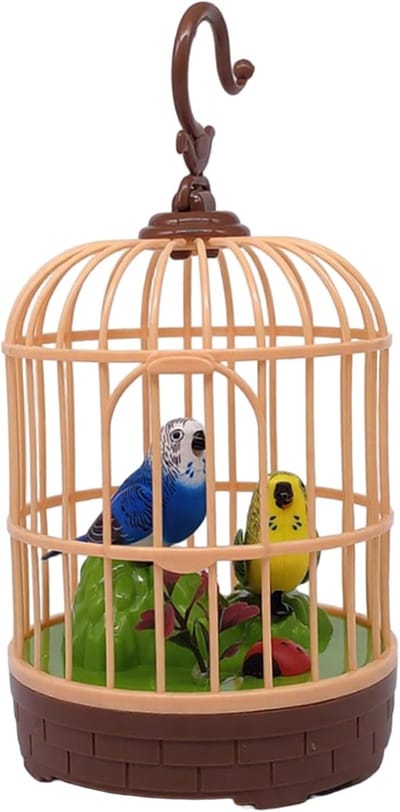 Pratende Papegaai Speelgoed - Elektrische Vogel - Kinderspeelgoed Kamer - Geluidsgeactiveerd Zingend - 10x10x20 cm - Bruin