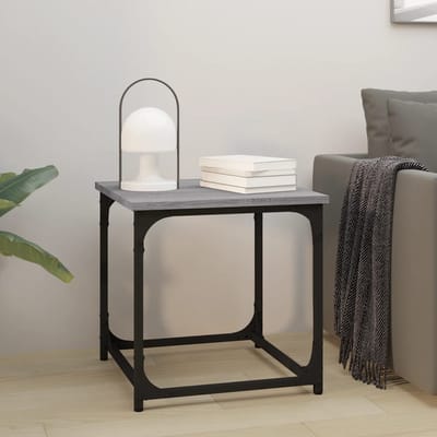 vidaXL - Bijzettafel - 40x40x40 - cm - bewerkt - hout - grijs - sonoma - eikenkleurig