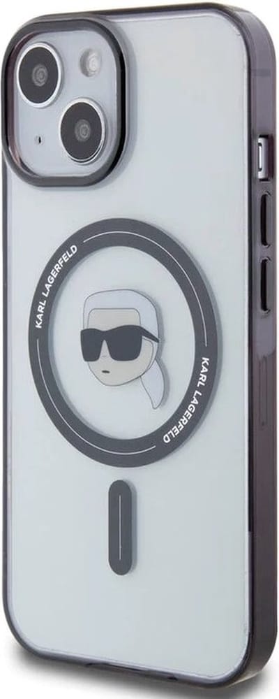 Karl Lagerfeld KLHMP15MHKHNOTK iPhone 15 Plus 6.7" transparent hardcase IML Karl`s Head MagSafe