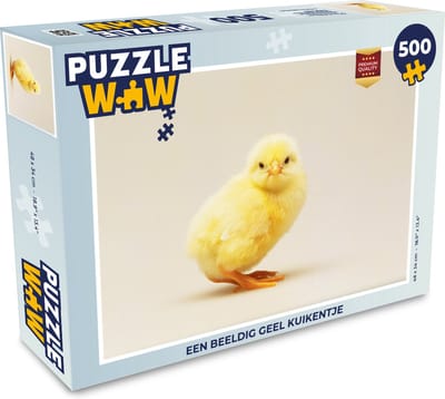 Puzzel Een beeldig geel kuikentje - Legpuzzel - Puzzel 500 stukjes