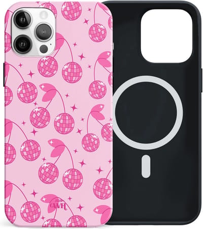 xoxo Wildhearts siliconen hoesje geschikt voor iPhone 12 Pro Max hoesje - Disco Girl - Magnetisch telefoonhoesje - Magneet case - Kwalitatieve backcover - TPU materiaal - Hoesjes met discoprint - Roze