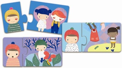 Djeco - Djeco Puzzel Duo Emoties 8 puzzels