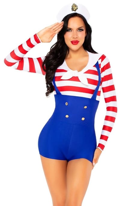 Leg Avenue - Sailor Sweetie Kostuum - S - Multicolours