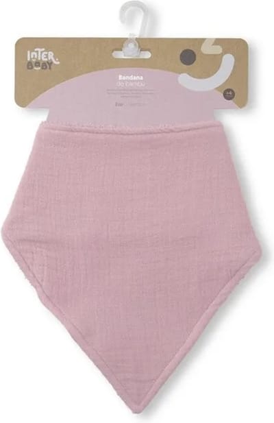 zeverslab - met fleece - kwijlslab - bandana - roze - slab -baby