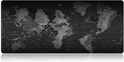 XXL Wereldkaart Speed Gaming Muismat 90 x 40 cm - Antislip Rubberen Basis - Gripvast en Glad - Geschikt voor Muis Toetsenbord Laptop