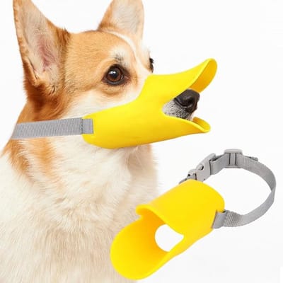 Hondenmuilkorf Eendbek Zacht Silicone Verstelbaar Anti-Bite Muzzle Klein Middelgroot