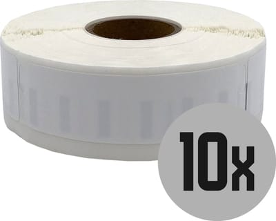 DULA Dymo Compatible labels - Wit - 1933085 - 2112284 - Duurzame barcode etiketten - 10 rollen - 64 x 19 mm - 450 labels per rol