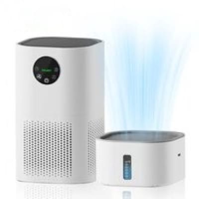 Questyr - Luchtreiniger Met Luchtbevochtiger Combo Voor Thuis Allergieën En Huisdieren Haar - Rokers In De Slaapkamer - H13 Echt Hepa Filter,2-In-1