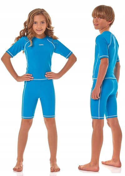 ZAGANO - Badpak unisex kinderen - Maat 104 - Sneldrogende - Sport zwempak - Strandpak kinderen