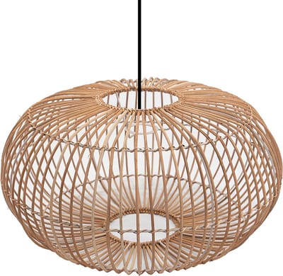 Groenovatie Rotan / Rieten Hanglamp - Handgemaakt - Naturel - ⌀50 cm