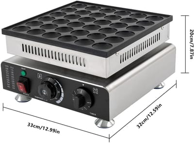 D&A Poffertjespan - Poffertjespan elektrisch - Poffertjesmaker - Elektrische poffertjesmaker - Elektrisch - 36 Stuks - 900 Watt