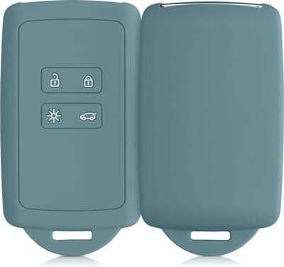 kwmobile autosleutelhoes geschikt voor Renault 4-knops Smartkey (Keyless Go) - Siliconenhoes in antieksteen - Sleutelcover