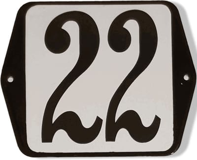 Huisnummer standaard nummer 22