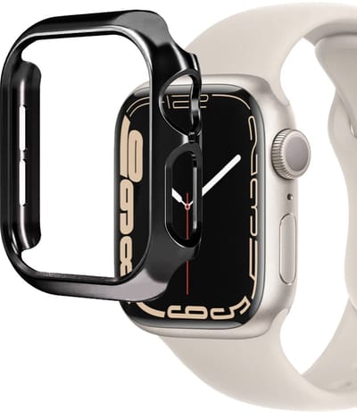 MY PROTECT - Bumper Hoesje Geschikt Voor Apple Watch 46mm - Bescherm Case - Zwart