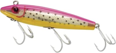Kunstaas Rammelaar - Forel Lokaas - Vissen Vangen - Fluorescerende Kleuren - 3-5/8 Inch - Roze Geel