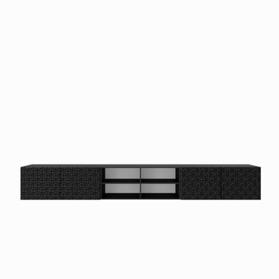 TV-kast Cali IV 300 (3x100) cm (zwart + zwart)