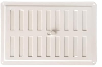 Verstelbaar Metalen Ventilatierooster 23x15 cm – Poedercoated voor Huizen en Tuinhuisjes