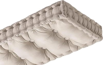 Fluwelen Bankkussen, 1/2/3-zits Bank Stoelkussen Voor Binnen- En Buitenmeubilair, Vierkant Rechthoekig Dik Gewatteerd Stoelkussen Voor Pianobank, Terras, Tuin, Raam(Light khaki,100x50x10cm)
