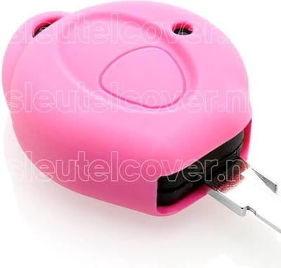 Autosleutel Hoesje geschikt voor Peugeot - SleutelCover - Silicone Autosleutel Cover - Sleutelhoesje Roze