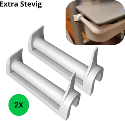 Adapter voor Ikea Trofast opbergbakken voor de Tripp Trapp kinderstoel - Wit - V2 - Verstevigde versie - 2 stuks -
