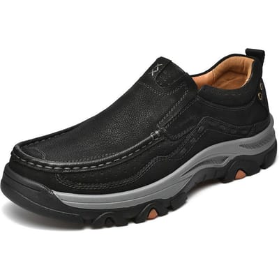 Heren Lente- en Herfstschoenen Echt Leer Heren Outdoor Casual Schoenen Eerste Laag Rundleer Platform Werkschoenen Heren Waterdichte Papa Leren Schoenen 46