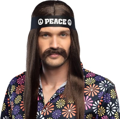 Boland - Snor Hippie - Volwassenen - Mannen - Hippie - 60's & 70's - Hippie & Flower Power