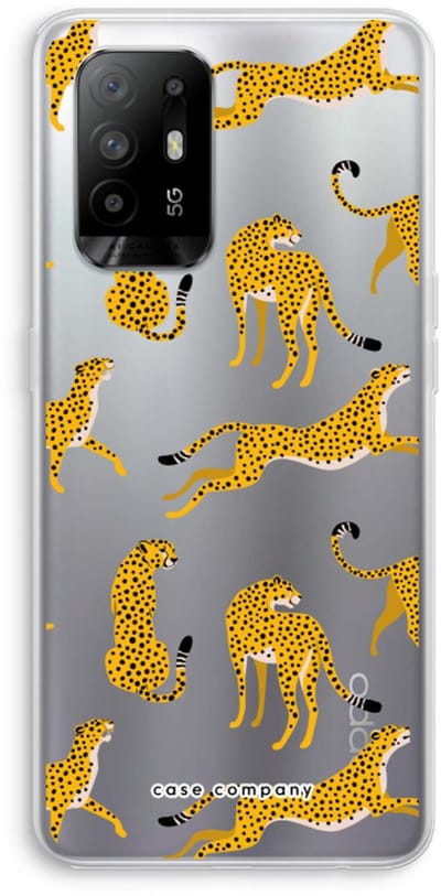 Case Company® - Hoesje geschikt voor Oppo A94 5G hoesje - Luipaard - Soft Cover Telefoonhoesje - Bescherming aan alle Kanten en Schermrand
