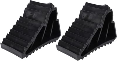 Wielkeggen 2 stuks - Parkeerblokken Antislip - Voertuig Beveiligen - Robuust Driehoekig Ontwerp - 140 x 95 x 78 mm