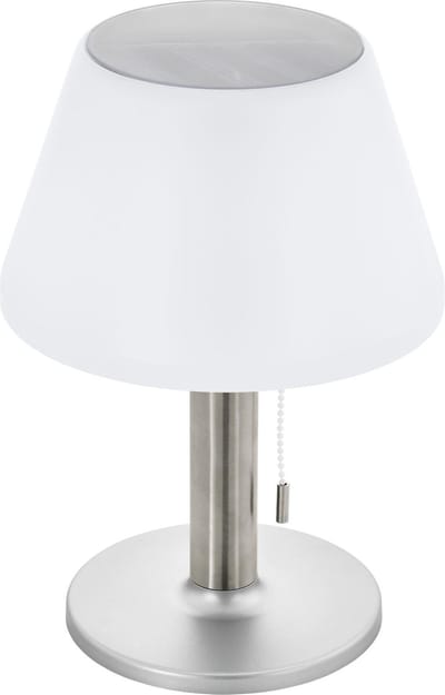 EGLO Solar Tafellamp Voor buiten - Met schakelaar - IP44 - 29cm - Zilver