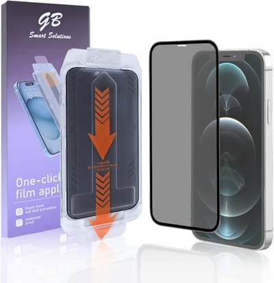 GB ProGuard Incognito Privacy Screenprotector voor iPhone 12 - 12 Pro – Applicator Film– Gehard Glas – Volledige Dekking – Anti-Glurend