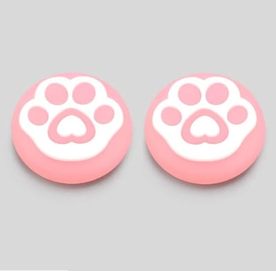 Go Go Gadget - Thumb Grips - Geschikt voor Playstation, Switch en Xbox - Kattenpootjes - Roze/ Wit