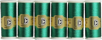 Borduurgaren Metallic - Glimmer Draad - Creatief Borduren - Op Transparante Spoel - 35 Meter - Groen