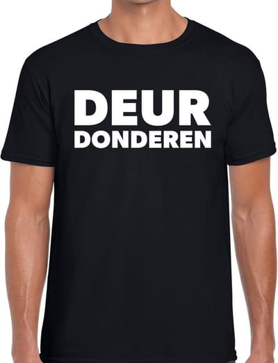 Deur donderen t-shirt - zwart Achterhoek festival shirt voor heren S