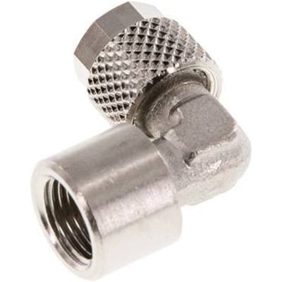 6x4 & G1/8'' Vernikkeld Messing L-Opsteekkoppeling Binnendraad [2 Stuks]