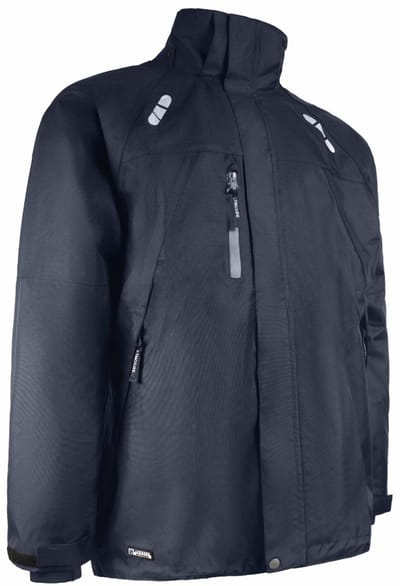 Donkerblauwe ademende regenjas van Lyngsøe Rainwear XL
