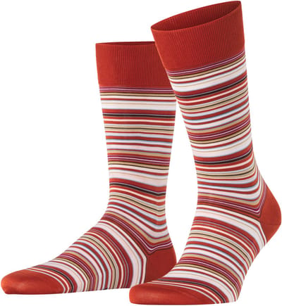 FALKE Microblock gedessineerd katoen sokken heren rood - maat 39-40