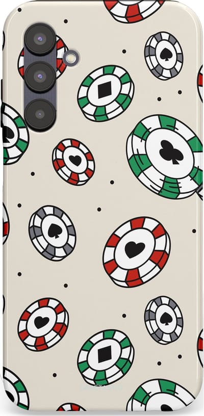 Casetastic Hoesje Geschikt voor Samsung A25 - Stijlvolle Beschermende Duo-layer Case - Casino Chips Patroon