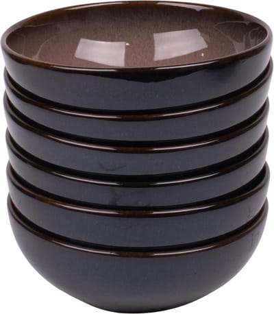 Kade 171 Vila Nova schaaltjes 6 stuks 15,5 cm - kommen stoneware blauw met roze