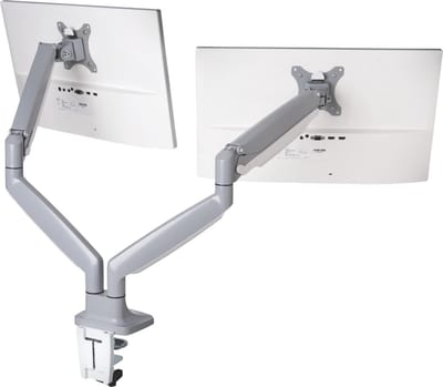 Kensington SmartFit One-Touch Dubbele Monitor arm - Voor 2 Schermen - In Hoogte Verstelbaar - Voor 13 - 32" & tot 9 KG - Grijs