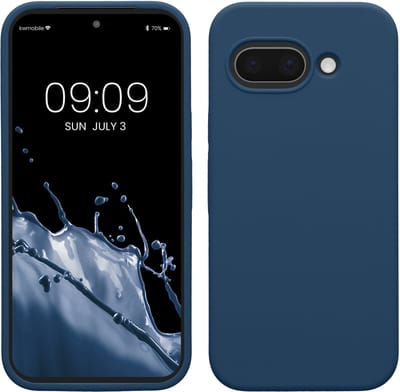 kwmobile telefoonhoesje geschikt voor Google Pixel 9a - Hoesje met siliconen coating - Smartphone case in marineblauw