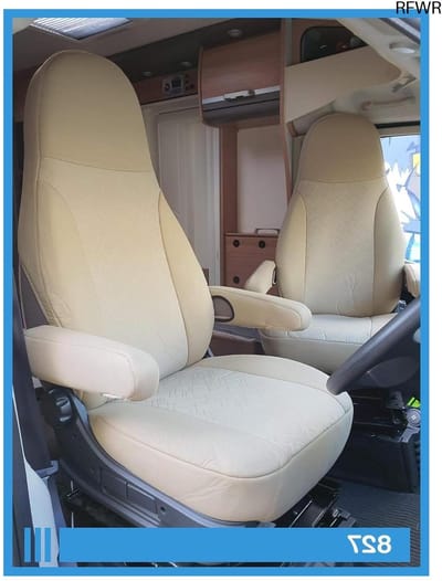RFWR® Stoelhoezen voor Piloten – Set van Beige Autostoelhoezen voor Camper Ducato
