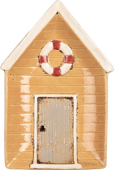 Clayre & Eef Serveerschaal Huis 25x17 cm Geel Keramiek