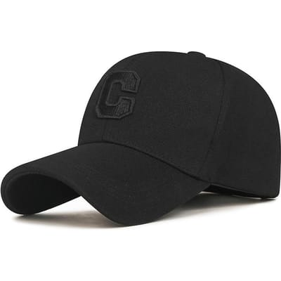 Personaliseer Katoenen Modieuze Baseballpet Verstelbare Truckerpet Voor Vrouwen Mannen Koreaanse Stijl Letter C Borduurpet Streetwear Cadeau black