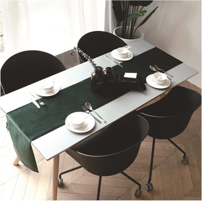 Tafelloper Lente, modern, groen, 32 x 160 cm, rechthoekig, mat, tafelloper voor eettafel, party, vakantie, decoratie