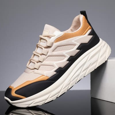 Platform Herenschoenen Modieuze Stijlvolle Outfit Comfortabel Temperament Heren Sport Hardloopschoenen Lichtgewicht Casual Nude Schoenen 44 gray
